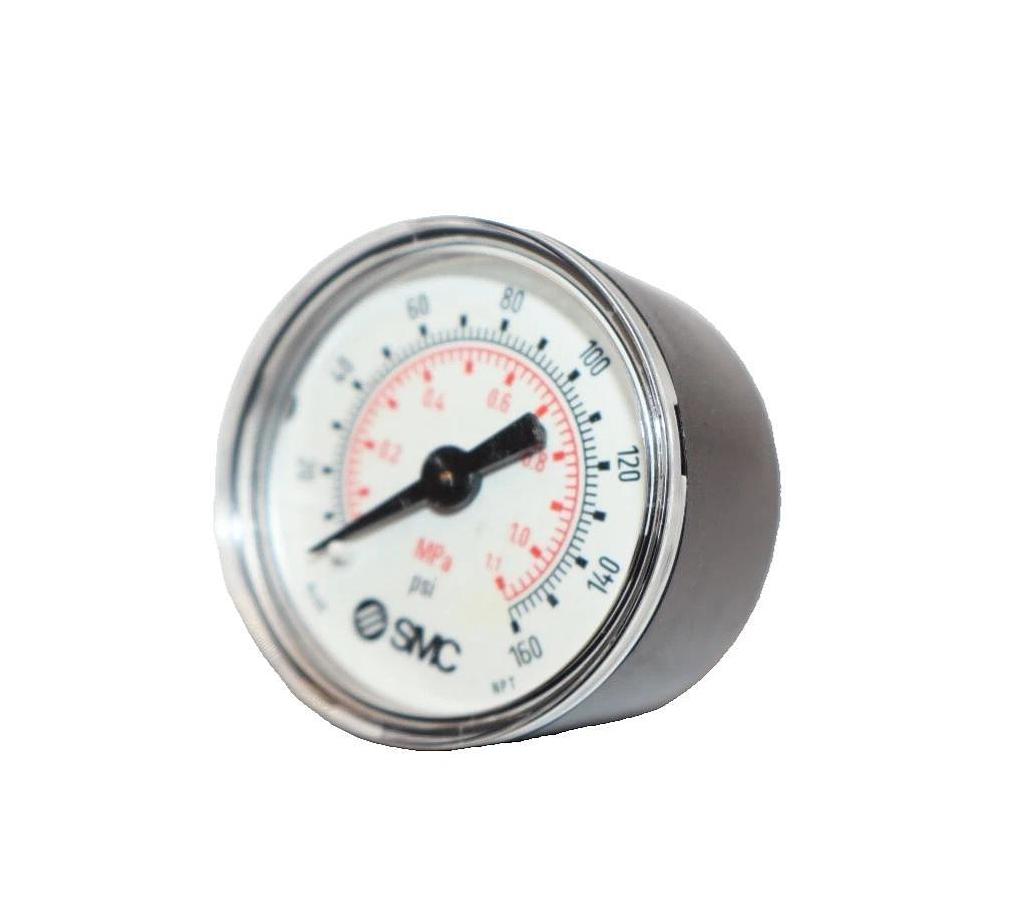 SMC 111.12 111.12.1.5 Pressure Gauge 1.5" Face 0-160psi 1/8"NPT CBM M5 (NEW)