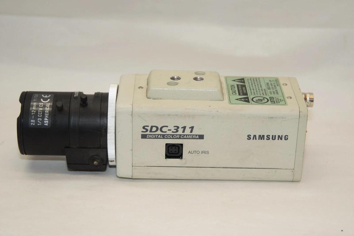 Used SAMSUNG SDC-311 SDC-311NA Digital Color Security Camera W/Tamron 2.8-12mm Lens