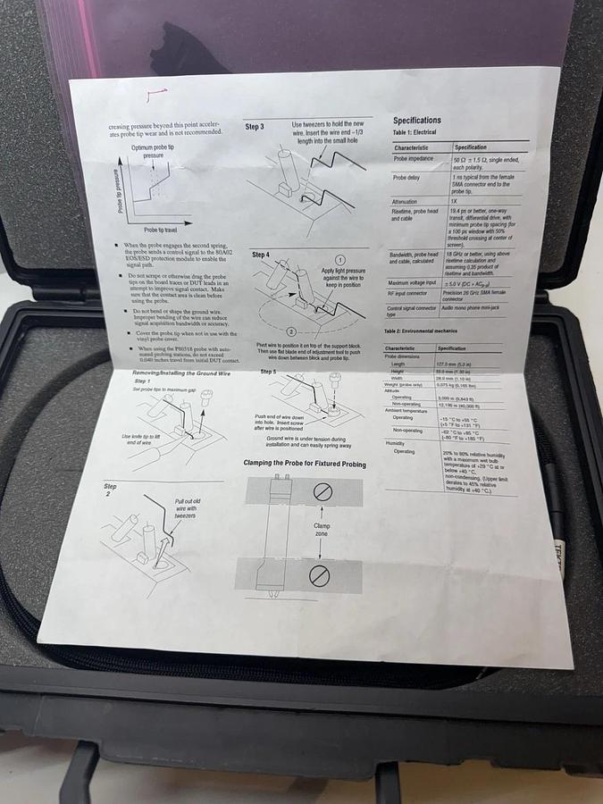 Used Tektronix P80318  Impedance Differential TDR Probe, 174-4879-00 Cable Tex/P80318
