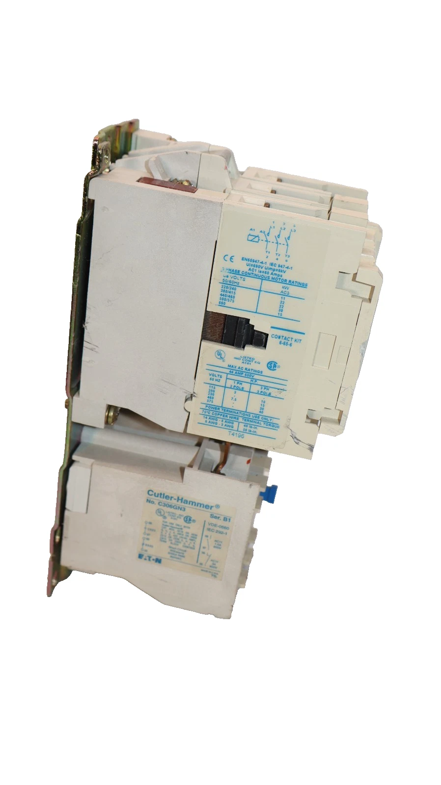 Cutler-Hammer Eaton Starter CE15HN3 C306GN3 660V 60A 60 Amp 120v Coil H2014B