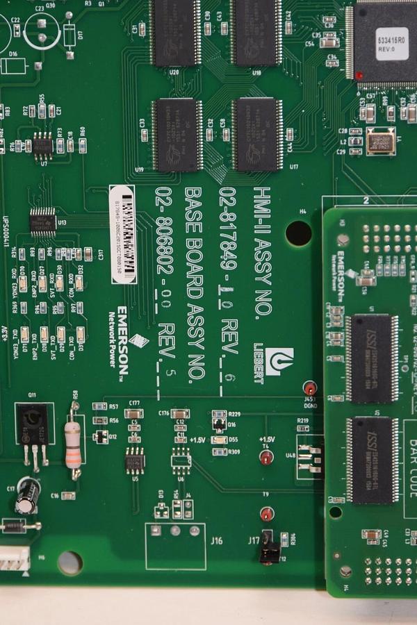 (NEW) EMERSON / LIEBERT 02-817849-10 Rev 6 02-806802-00 Rev 5 HMI-II Assy Board