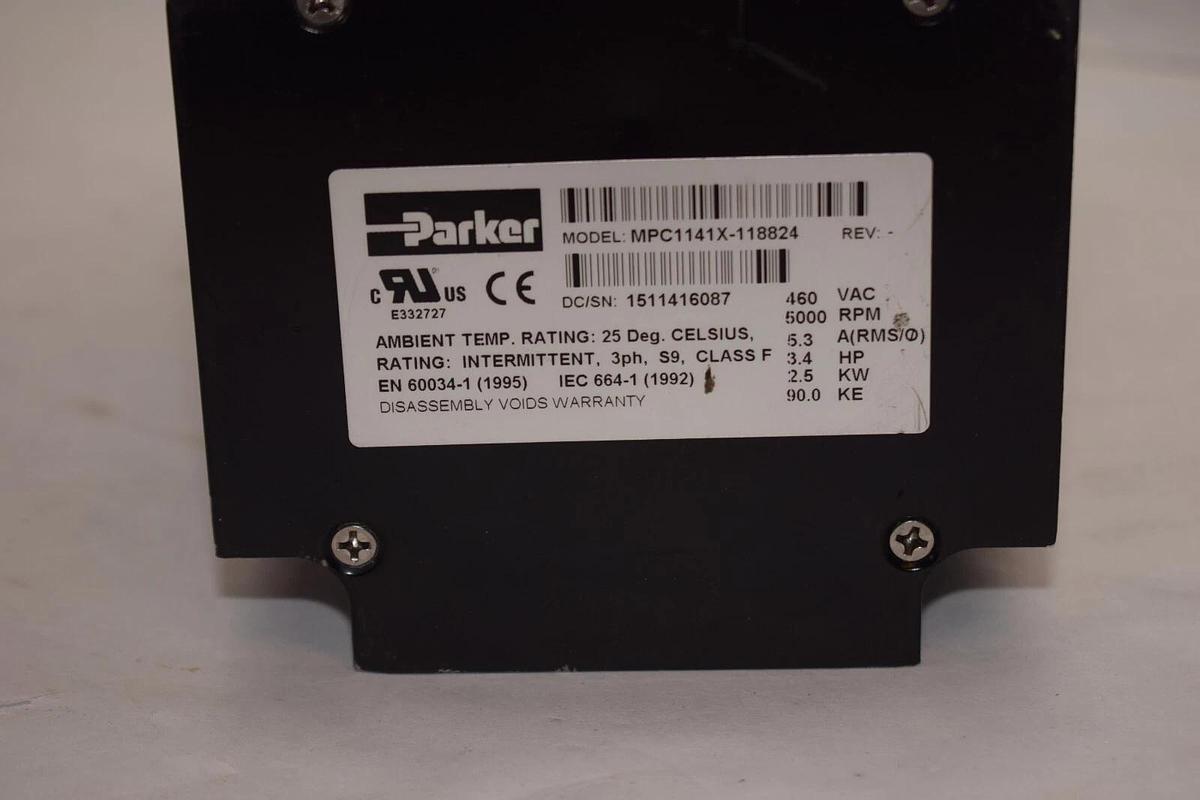 PARKER MPC1141X-118824 Servo Motor 3ph 460v 3.4hp 2.5kw MPC1141X118824 (NEW)