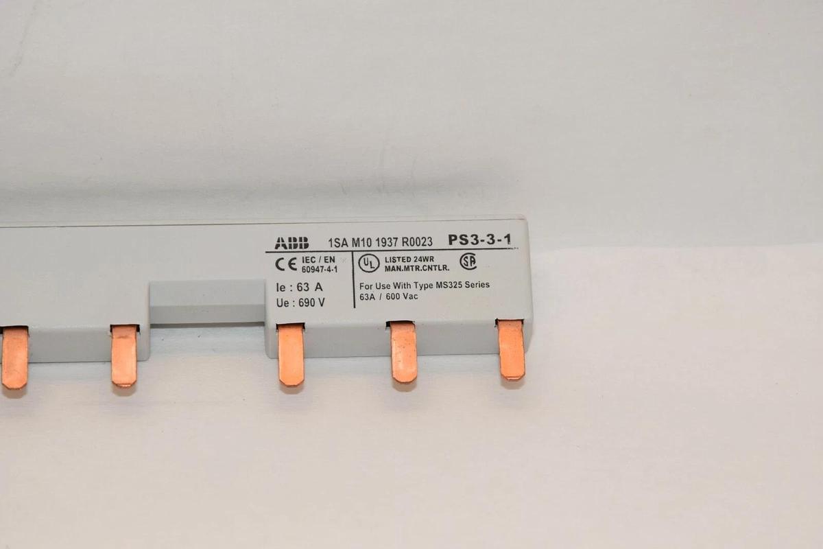 (NEW) ABB PS3-3-1 1SAM101937R0023 63A 690V Busbar