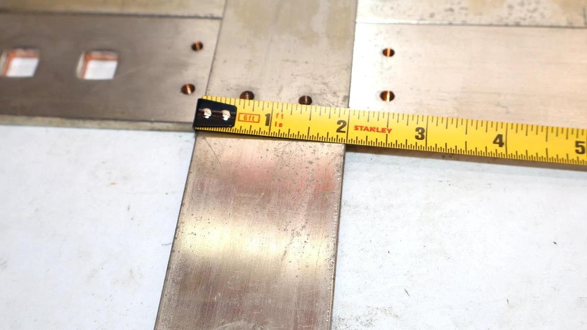 Used 12" x 2" x 1/4" Copper Buss Bar Bracket (Lot of 3)