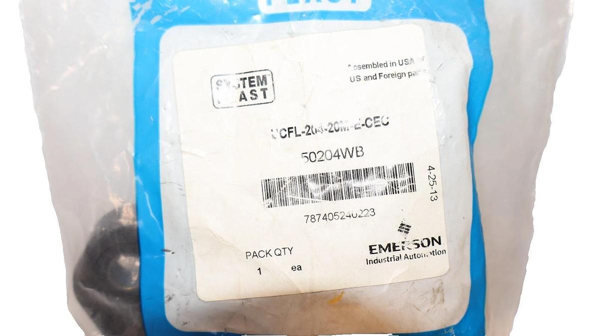 (NEW) EMERSON UCFL-204-20M-E-CEC UCFL20420MECEC 2-Bolt Flange Bearing