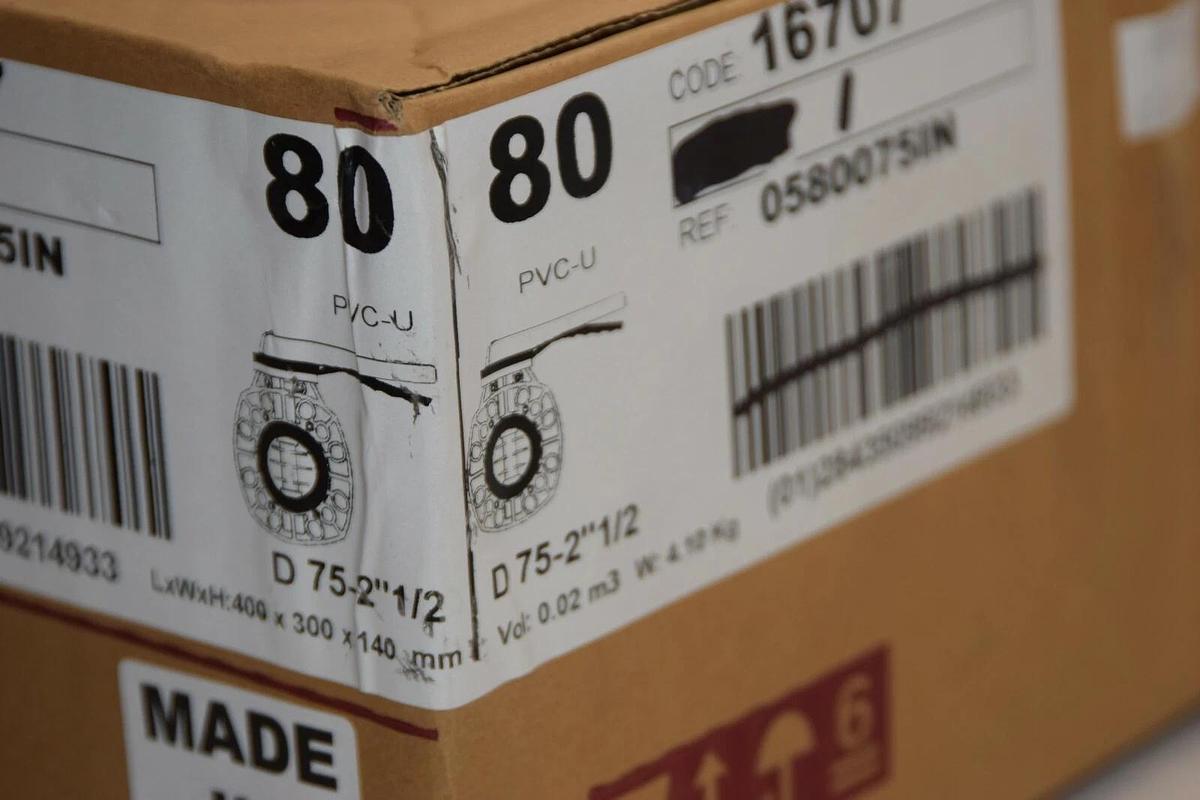 CEPEX Butterfly Valve 16707 CPX16707 D63-75 DN 2-1/2" 1.0 MPa PVC  NEW