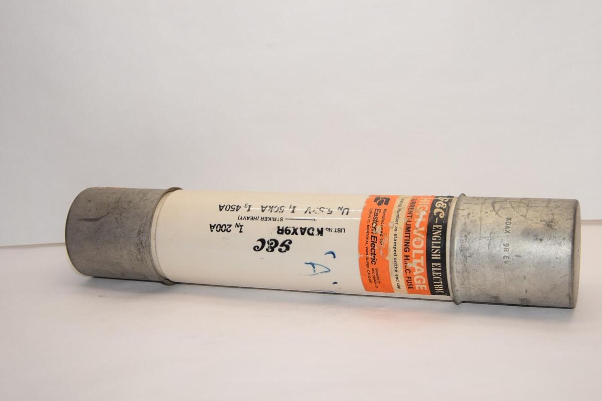 (NEW) GEC STRIKER KDAX9R 200A 200 Amp Current Limiting Fuse