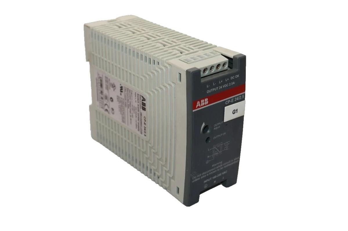 Used ABB  CP-E 24/2.5 , CPE24/2.5 100-240Vac 1500mA Class 2 Power Supply Module
