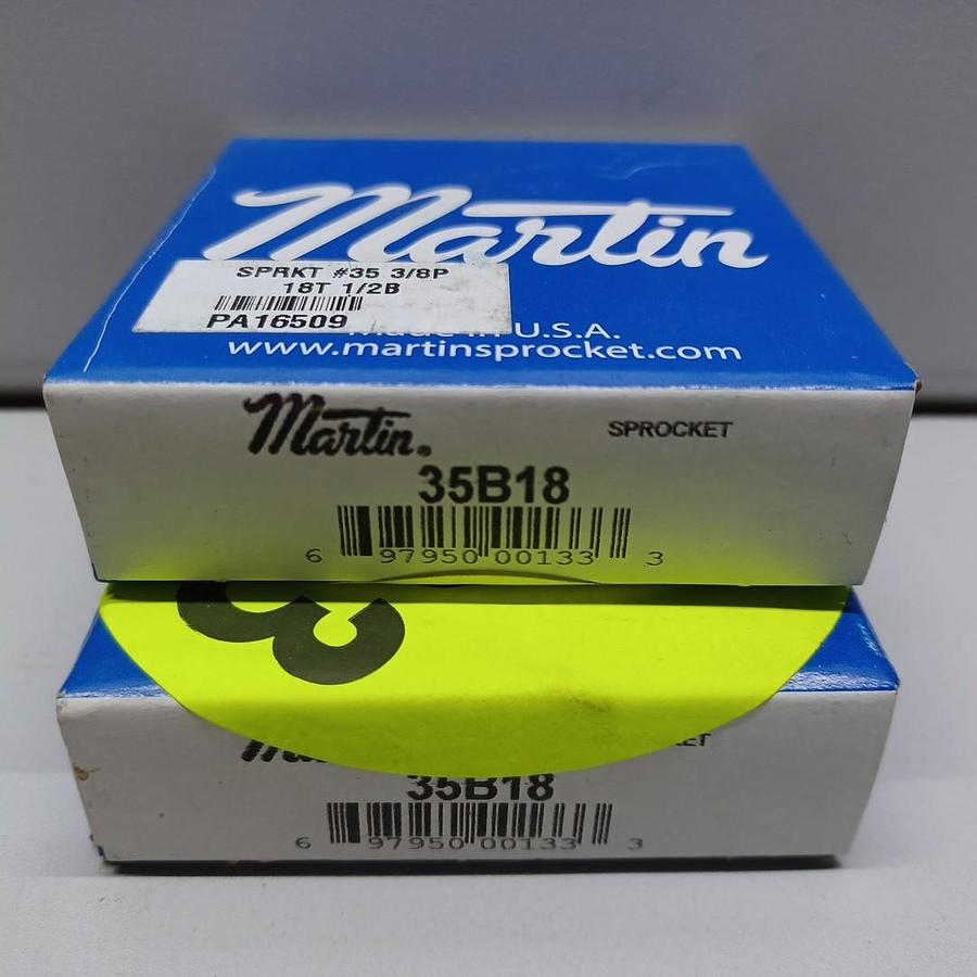 MARTIN 35BS18 1/2 3/8" PITCH 18T 1/2" BORE SPROCKET NEW