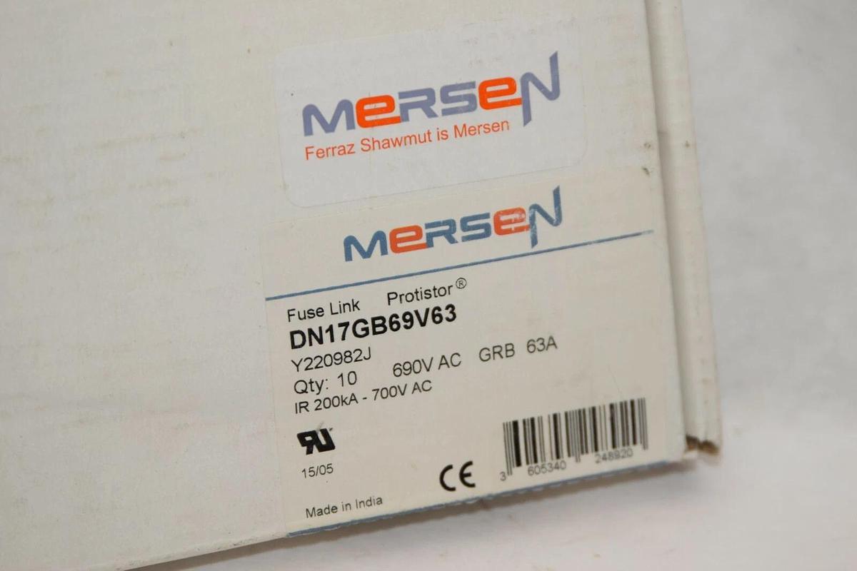 *ONE* FERRAZ SHAWMUT GRB17D08/63 DN17GB69V63 690Vac 63A 63 Amp A Protistor NEW