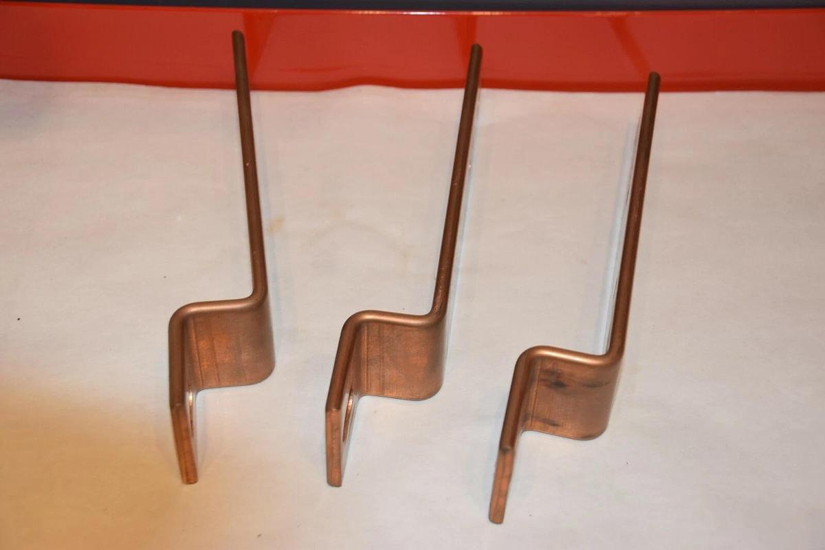 Used (LOT OF 3) NO NAME SOLID COPPER BUSS BAR 9" x 2" x 1/4"