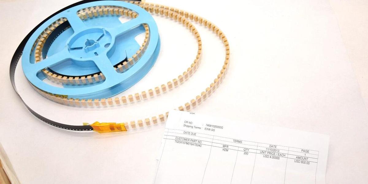 (Lot of 190) KEMET T520X157M016ATE040 150uF 16VDC Tantalum Capacitor