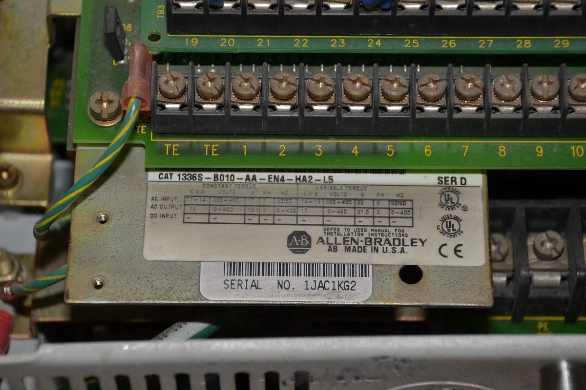 Used ALLEN BRADLEY1336S-B010-AA-EN4-HA2-L5 380-480V 1336 PLUS DRIVE