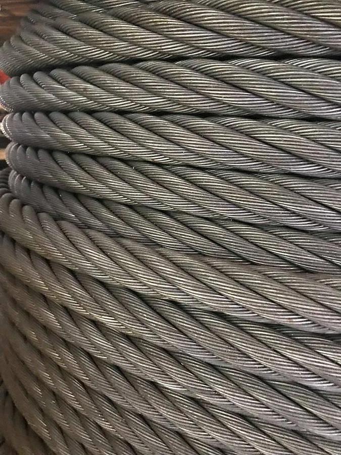 Large Spool 1-3/16” Steel Wire Rope Cable, weight 1,600lbs  OSD 1 3/16”, 1" 3/16