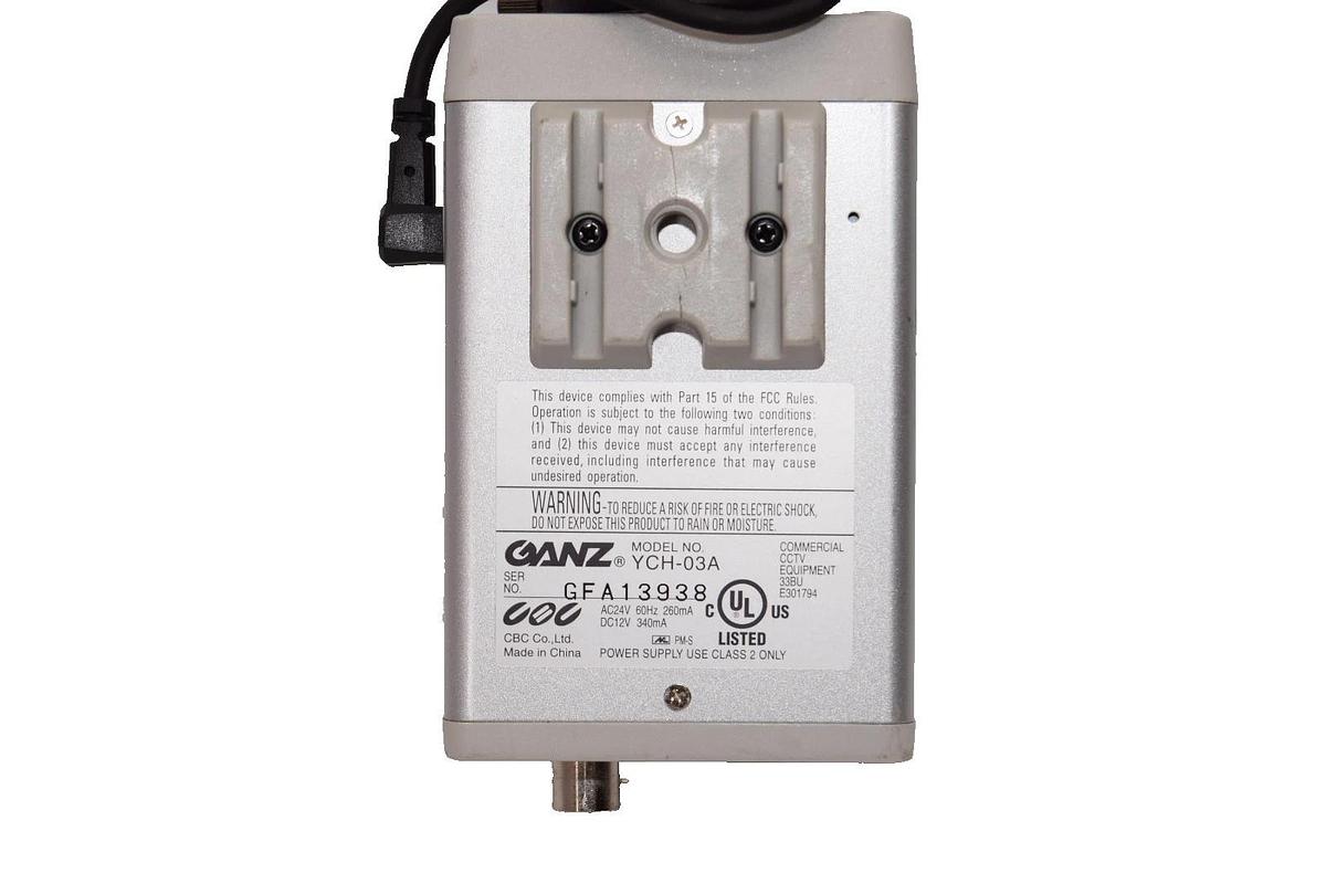 Used Ganz YCH-03A Security Camera w/2.8mm F1.4 CCTV Lens