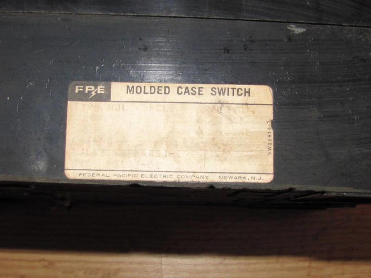 Used FPE Breaker NJL631400NAASJ-1 NJL631400 400 amp a 400a