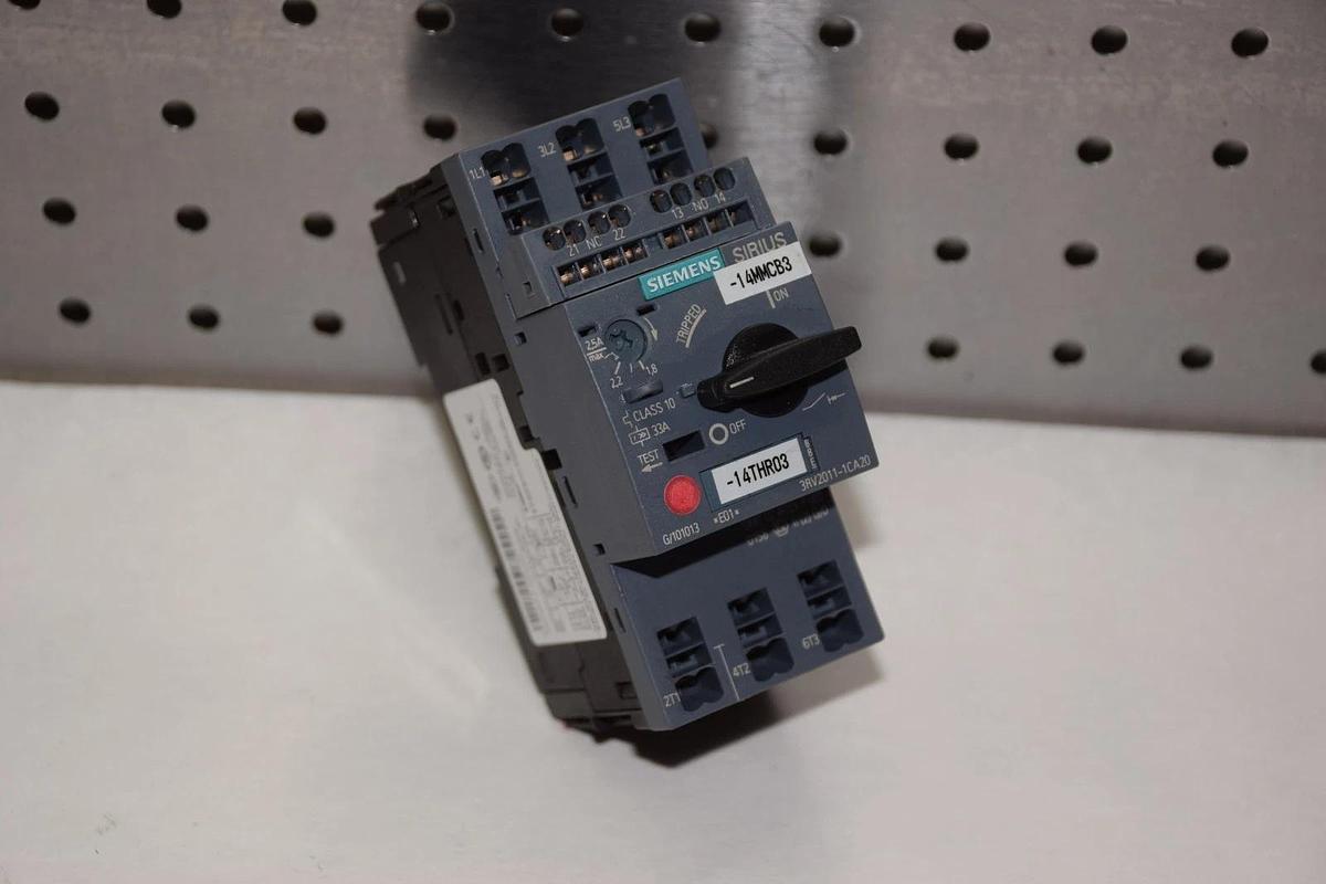 Used SIEMENS 3RV2011-1CA20 1,8-2,5A MOTOR PROTECTION CIRCUIT BREAKER