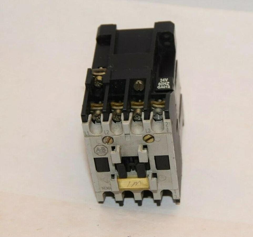 Used ALLEN BRADLEY 509-T0J 509-TOJ Series B Size 00 3Ph 3-4P 600V 24V Coil Starter