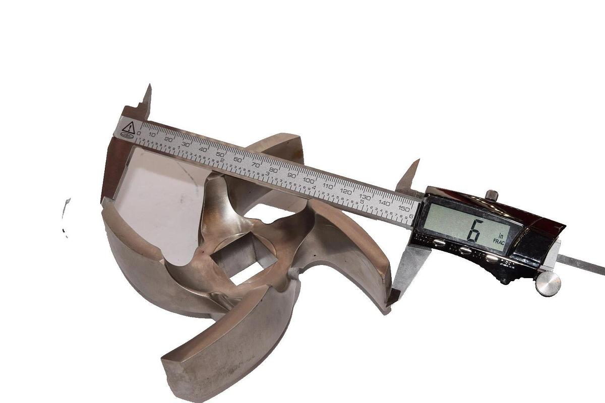 Tank Mixer Blade Attachment B6 6" Stainless Steel SS 1" Square Bore NEW