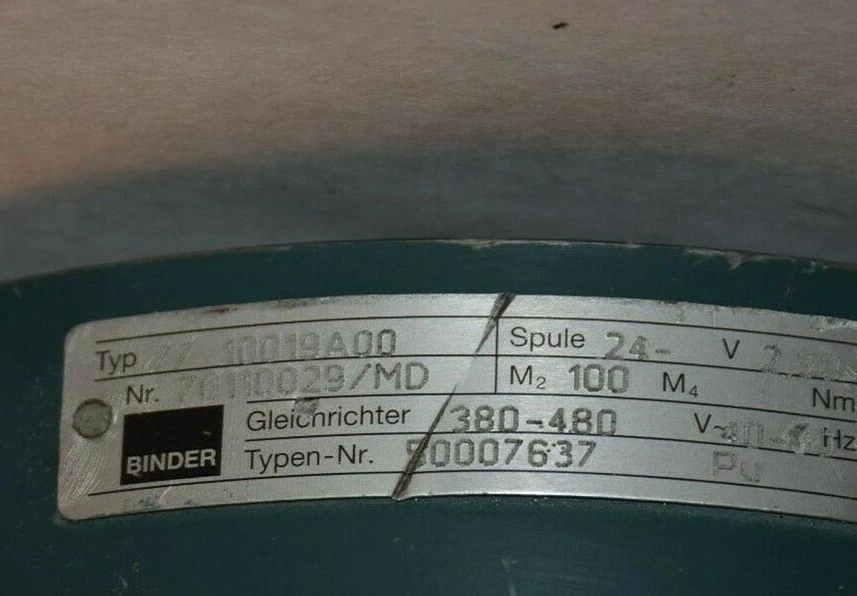 Used BINDER Electric Brake 77 10019A00 380-480V 24V Coil  7710019A00  50007637