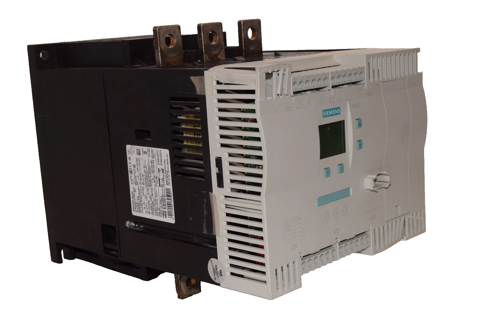 Used Siemens AC Semiconductor Motor Starter 3RW4445-6BC34 SIRIUS 115vac DAMAGED COVER