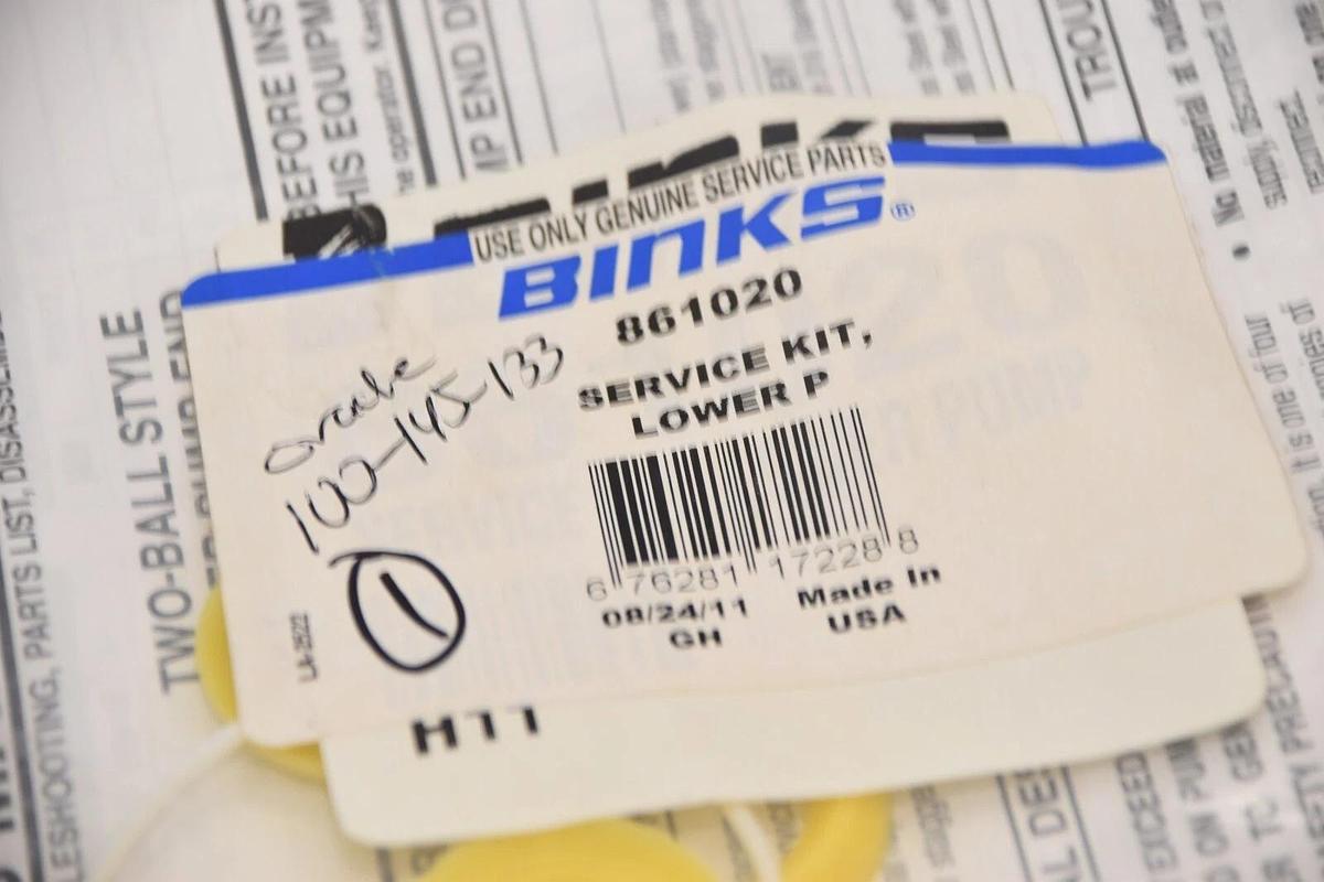 (NEW) BINKS 861020 Service Kit  Lower Pump