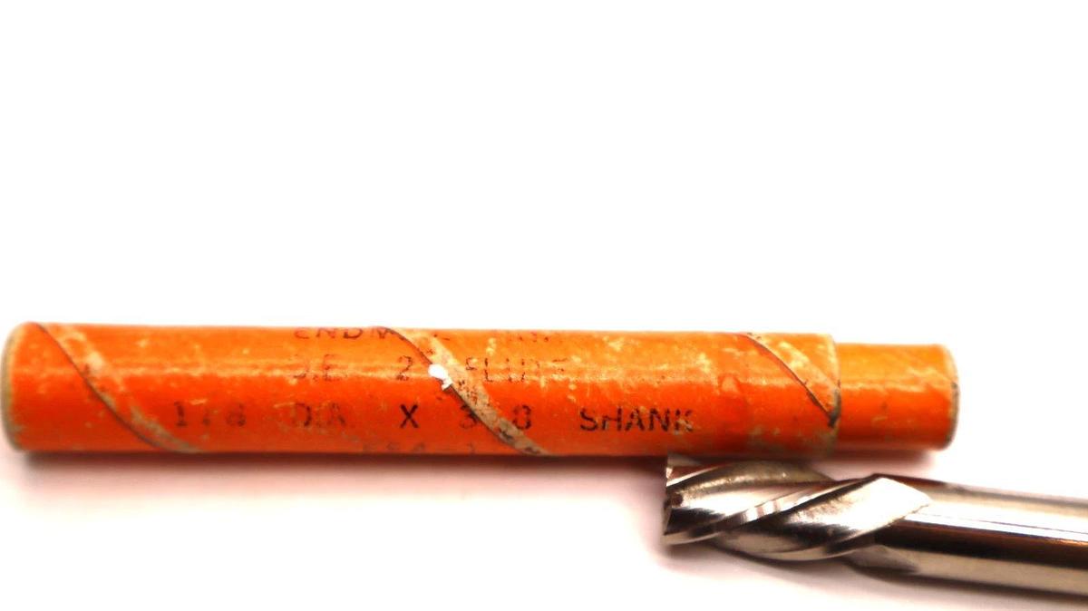 (NEW) BRUBAKER 1/8" x 3/8" Two Flute Double End Mill