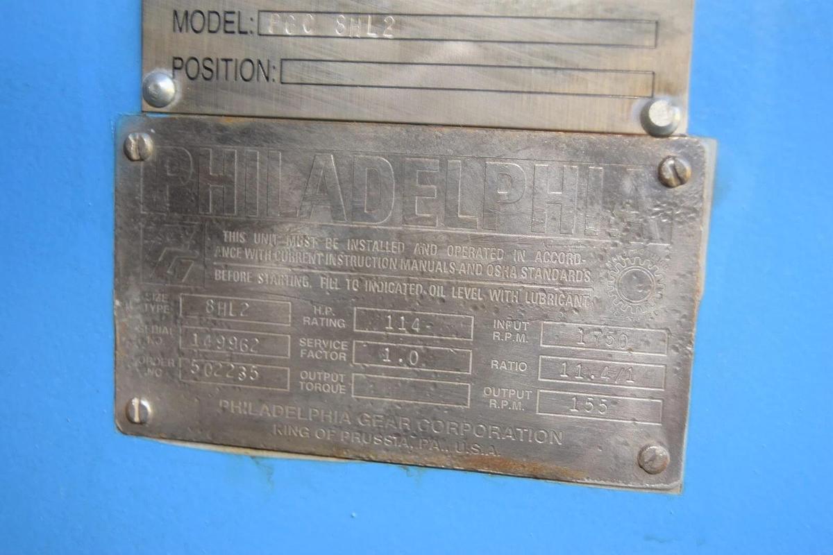 Philadelphia Inline Gearbox Gear Box 8HL2 114hp Ratio: 11.4/1  11.4:1 *Refurb*