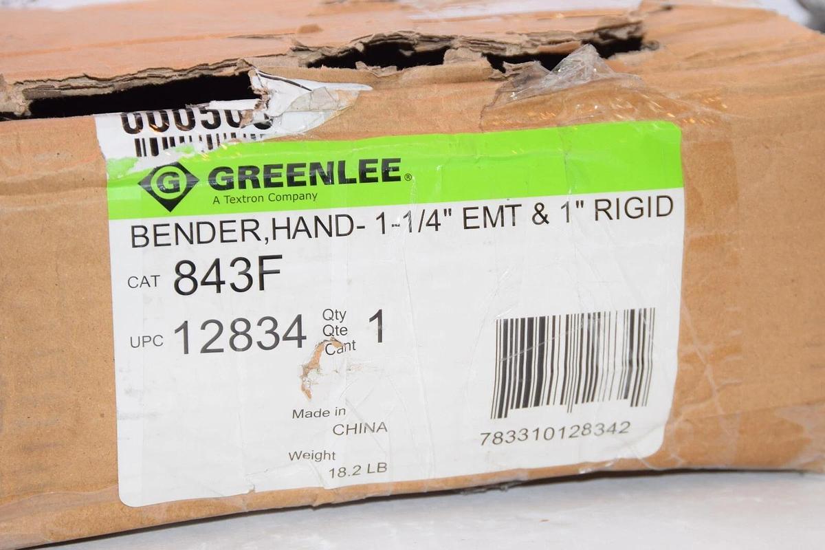 (NEW) GREENLEE 843F 1-1/4" EMT & 1" Rigid Site-Rite Iron Hand Bender "Head only"