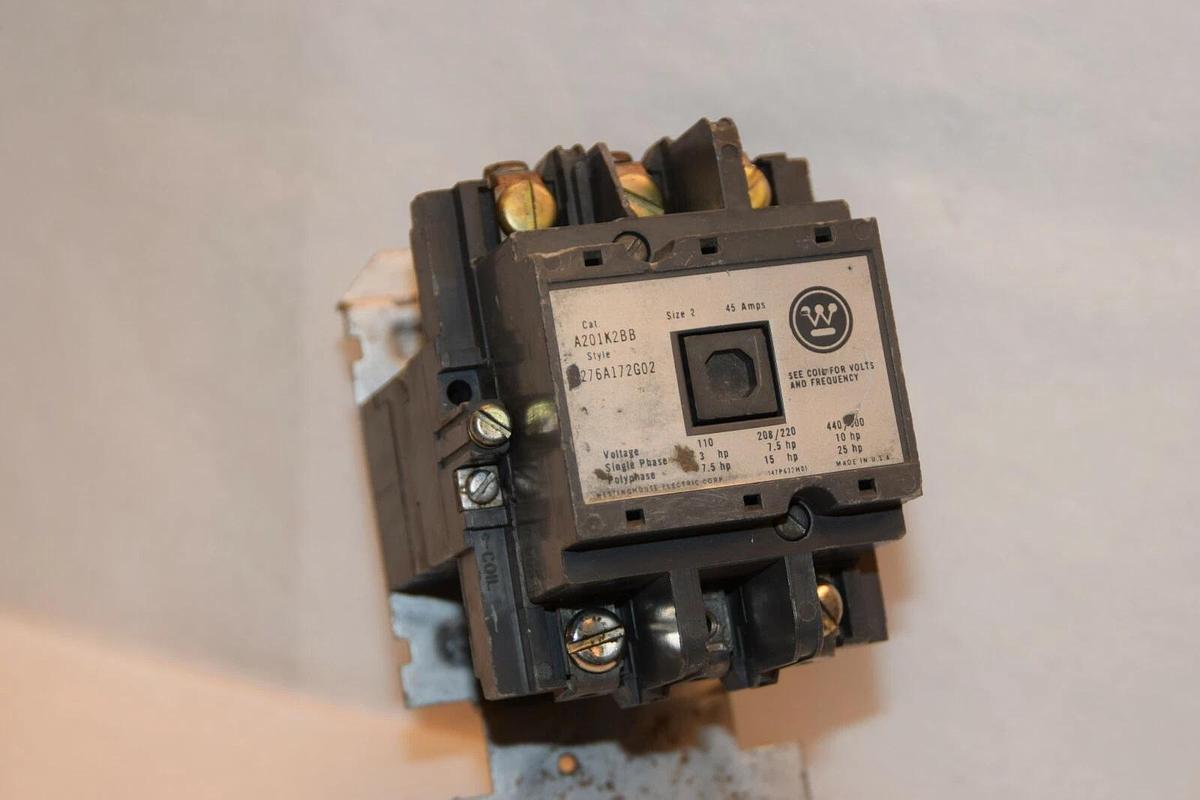 Used WESTINGHOUSE A201K2BB 45A Size 2 110V 110/120V Coil Contactor