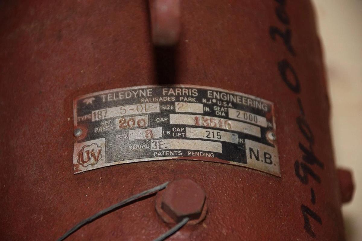 Teledyne Farris 2" Relief Valve 187 5-OL 5-0L 1875-0L 1875-OL 1875-OL  2"  (NOS)