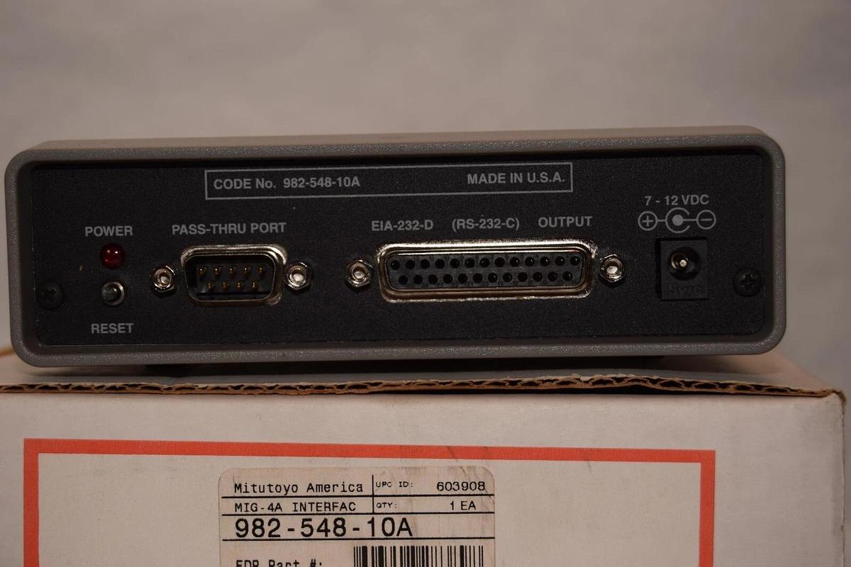 (NEW) MITUTOYO 982-548-10A , 28389 MIG-4A Communication Converter