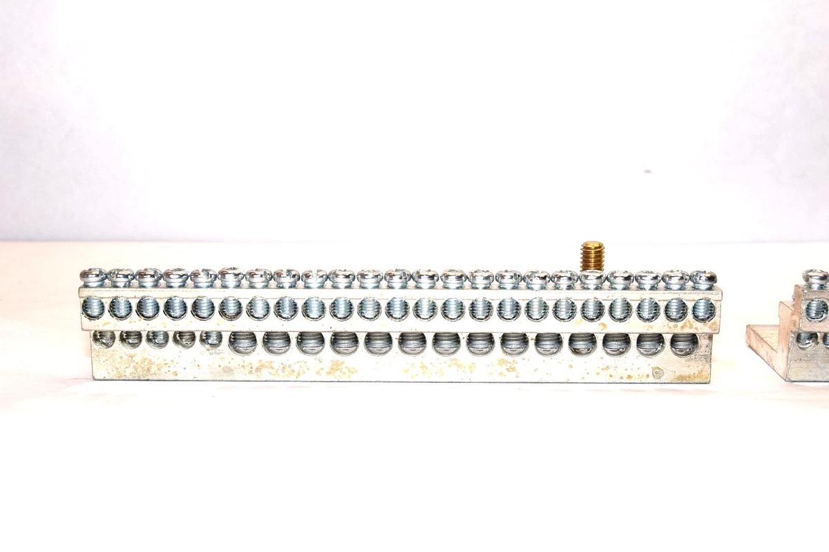 Used Y12-0540 Neutral/Ground Aluminum Bussbar Terminal (Lot of 2)