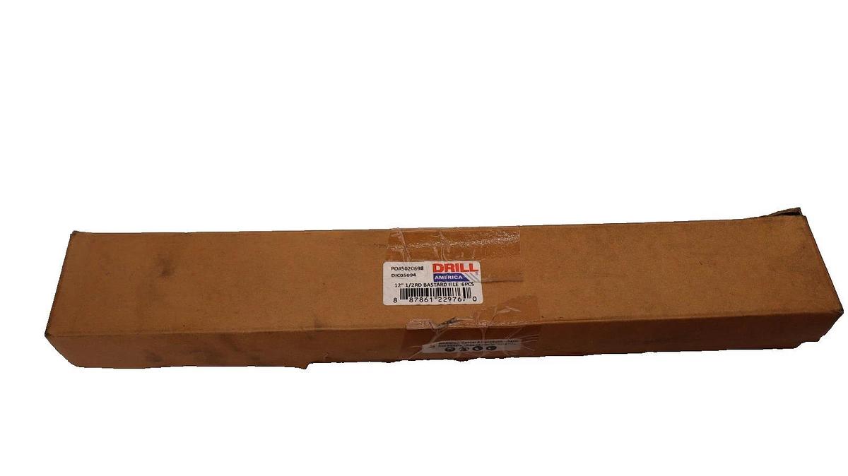 Drill America 12" Half Round Bastard File DIC05094 (New - Box of 6)