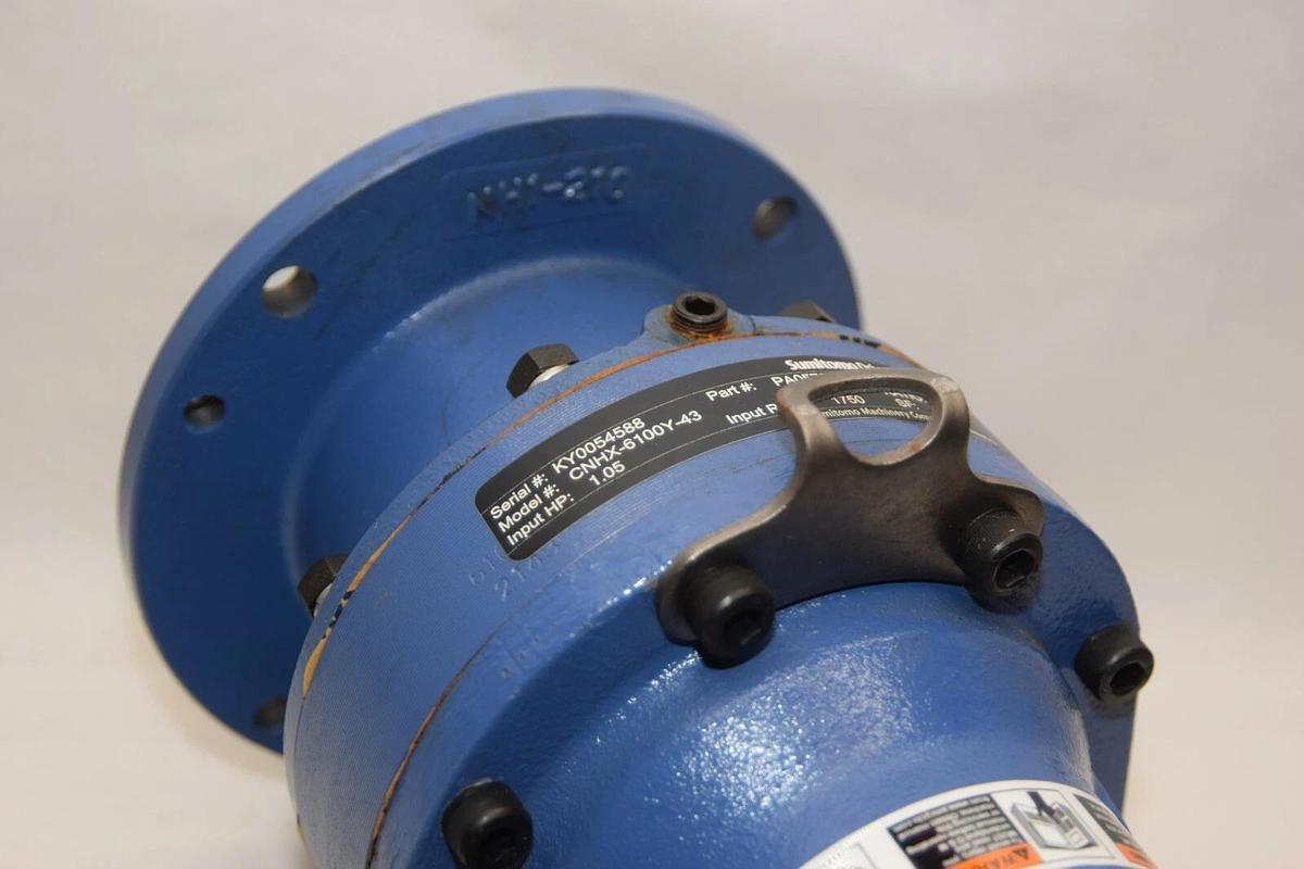 SUMITOMO Speed Gear Reducer CNHX-6100Y-43 PA057070 43:1 1750RPM 1.05Hp (NEW)