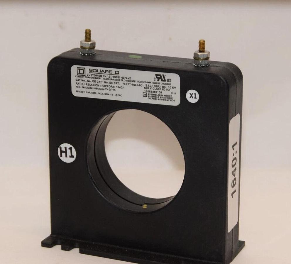 (NEW) SQUARE D 12-779131-00 Rev 2 74RFT-1641-001 1640:1 Current Transformer
