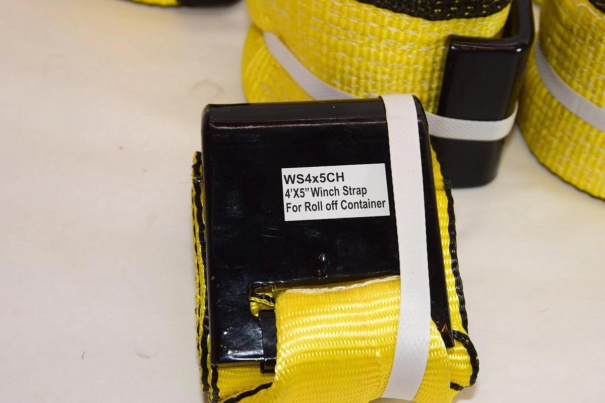 (NEW - Lot 8) MYTEE PRODUCTS WS4x5CH 4' x 5" Winch Straps for Roll of Container