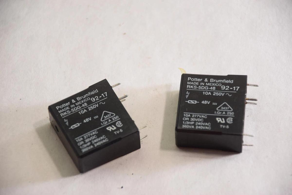 (LOT OF 2) POTTER & BRUMFIELD RKS-5DG-48 92-17 120A 250V RELAY NEW