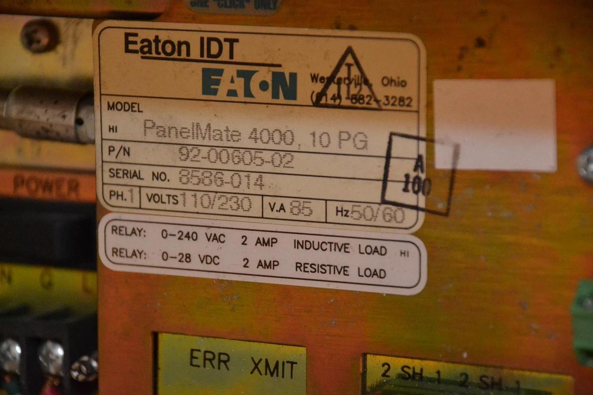 Used Eaton IDT PanelMate CRT Module 91-00992-02 w/ Controller 92-00605-02 110/230v