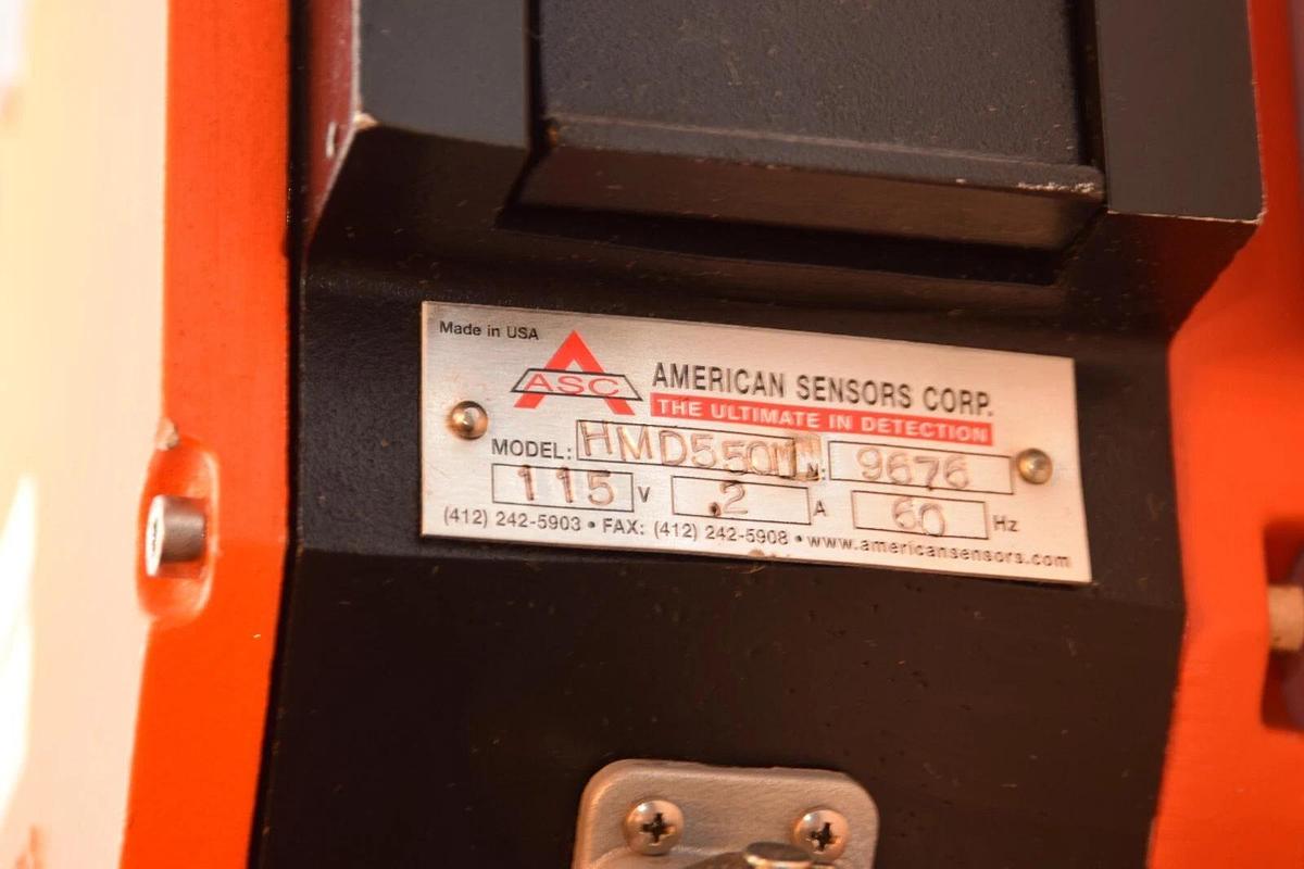 Used AMERICAN SENSORS HMD550LL 115V 2A 60Hz Hot Metal Detector
