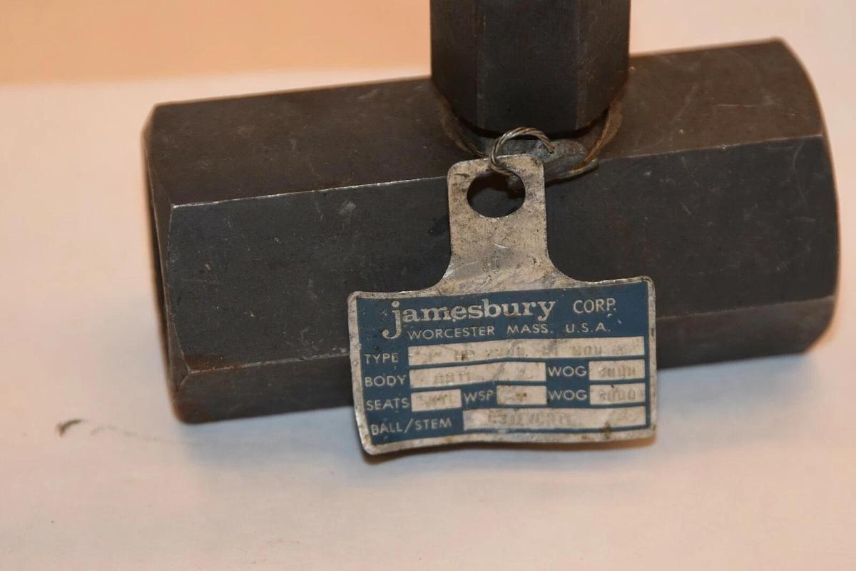 (NEW) JAMESBURY 1" CSTL CSTL/CSTL HP 2200 8T MOD A 3000wog Ball Valve