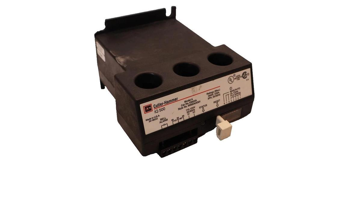 Used Eaton Cutler-Hammer Motor Protection Relay IQ500 IQ504A Mod A 1000V 226A 3hp