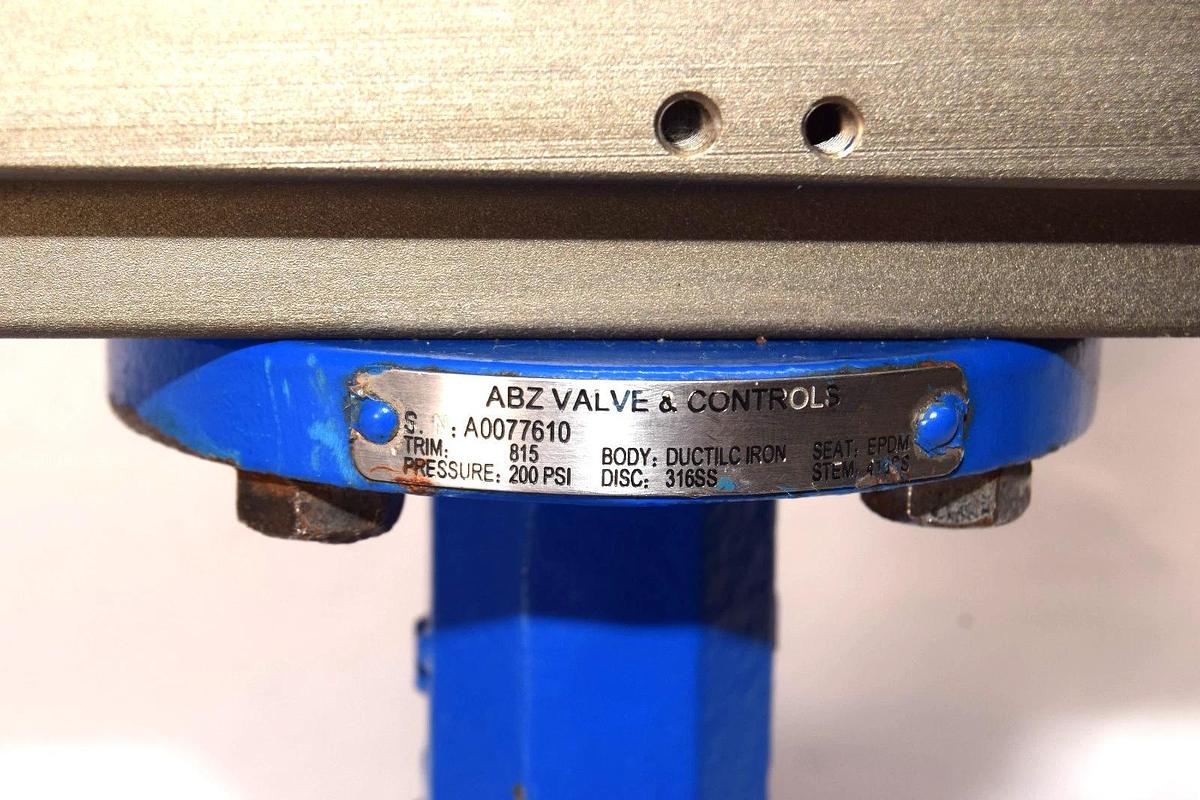 ABZ Valve & Controls DA 75 , DA75 200psi 316SS EPDM 3" Butterfly Valve (New)