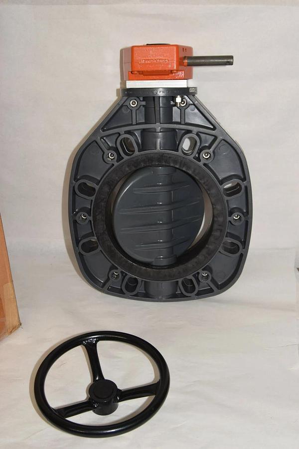 (NEW) CEPEX Hayward CPX16718GB 8" PVC Viton 316 Gear Butterfly Valve