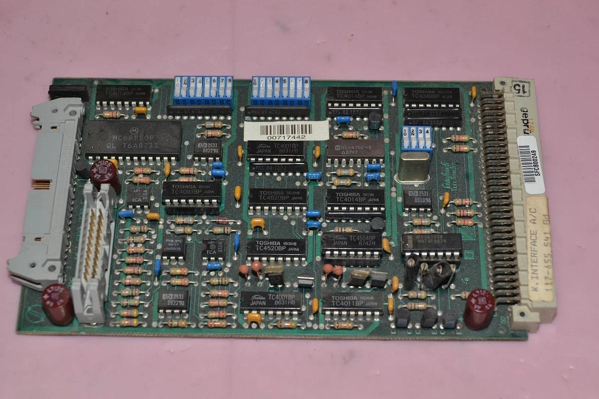 Used SCHLAFHORST ELECTRONICS 117-655 541 GD 117655541GD INTERFACE BOARD