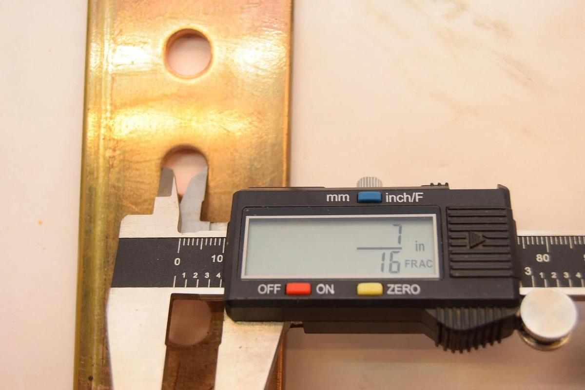 Used (Lot of 3) 5"x2"x1/4" Flat Solid Copper Buss Bar for Breaker/ Contactor