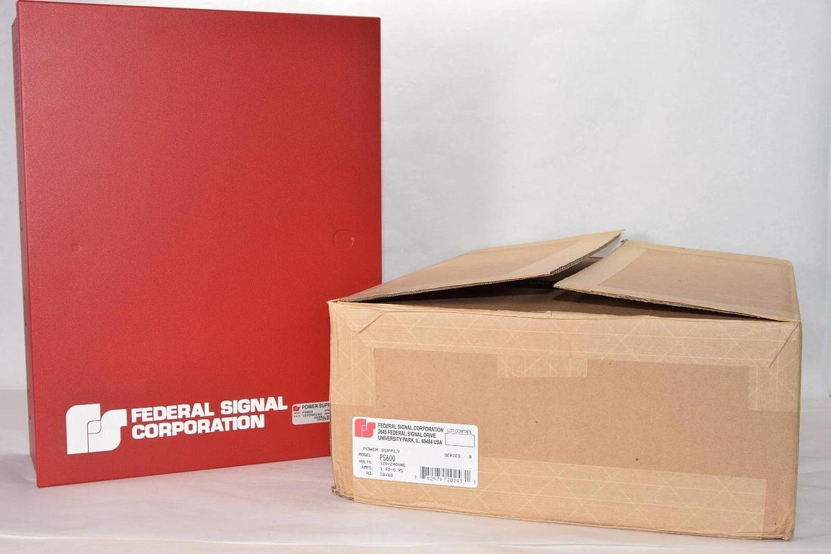 FEDERAL SIGNAL PS600 Ser. B 120/240Vac 1.9-.95A Battery Back-up Power Supply NEW