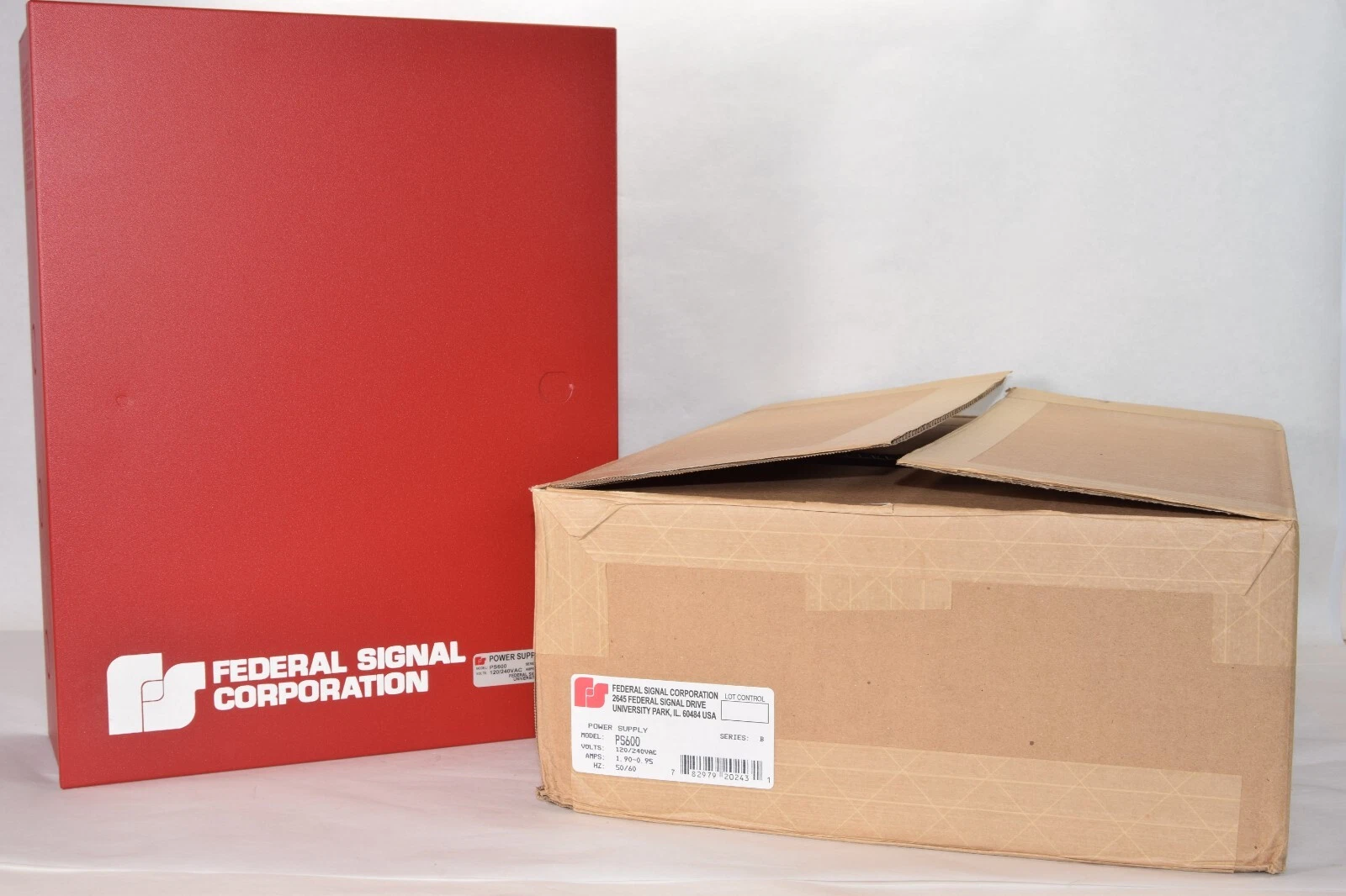 FEDERAL SIGNAL PS600 Ser. B 120/240Vac 1.9-.95A Battery Back-up Power Supply NEW