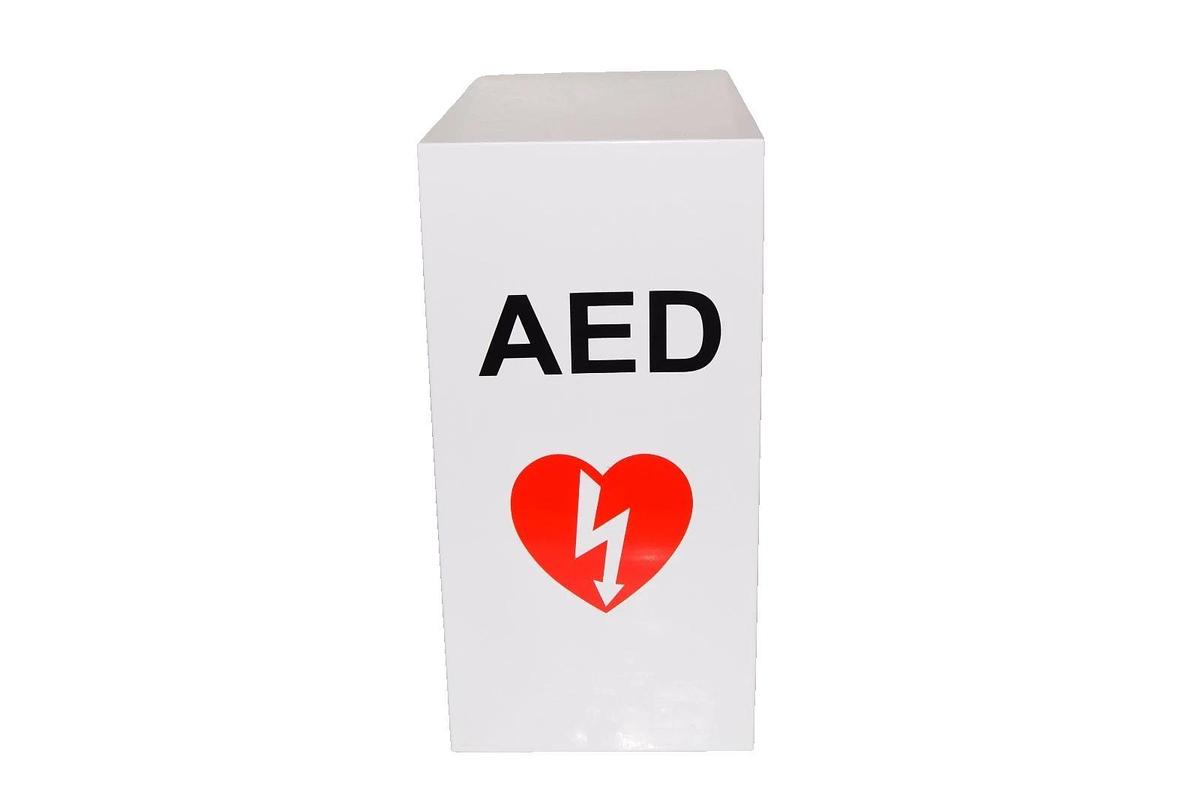 NLShan Wall-Mounted AED Steel Defibrillator Storage Case 14.2"x7.8"x15.7"