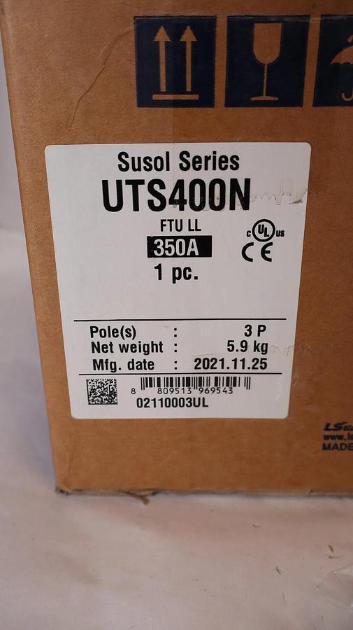 LS Electric Susol Circuit Breaker MCCB UTS400N-FTU-LL 350A 350 Amp 3p 3ph NEW